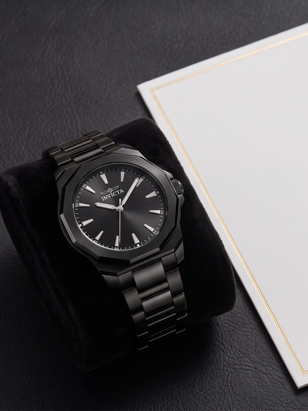 Invicta Black on Black Ion-Plated Stainless Steel Bracelet Watch - Picture 3 of 9